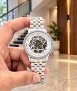 Michael Kors Automatic Skeleton Silver-Tone