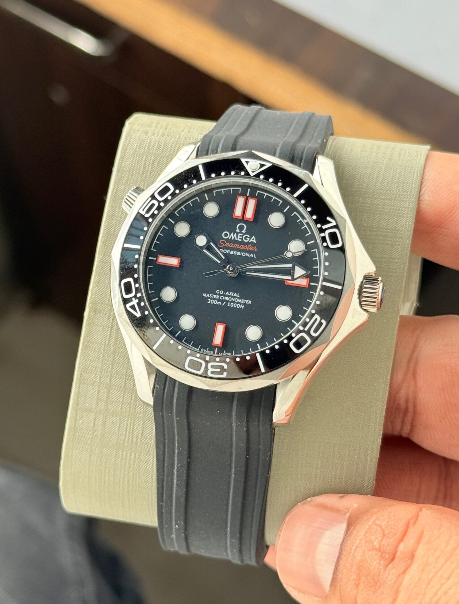 WhatsApp Image 2026-09-04 at 6.20.03 PM (1) Omega Seamaster Diver Black Dial Automatic Chronometer - Image 1