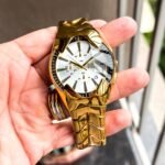 Diesel Golden White Dial Luxury Chronograph