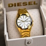Diesel Golden White Dial Luxury Chronograph - Image 3