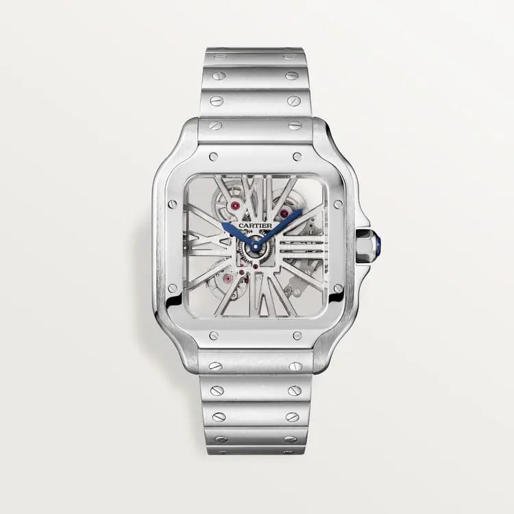 WhatsApp Image 2026-09-09 at 11.53.39 AM (1) Cartier Santos De Skeleton 40MM White Dial - Image 1