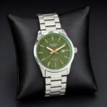Casio Edifice Green Dial Silver Analog Dial