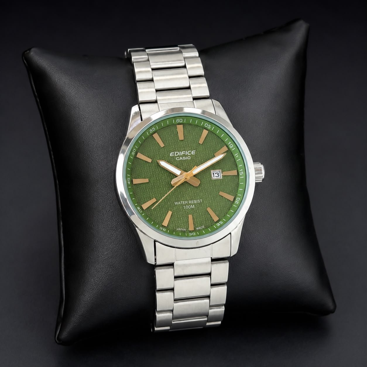 WhatsApp Image 2026-09-09 at 11.56.55 AM (2) Casio Edifice Green Dial Silver Analog Dial - Image 1