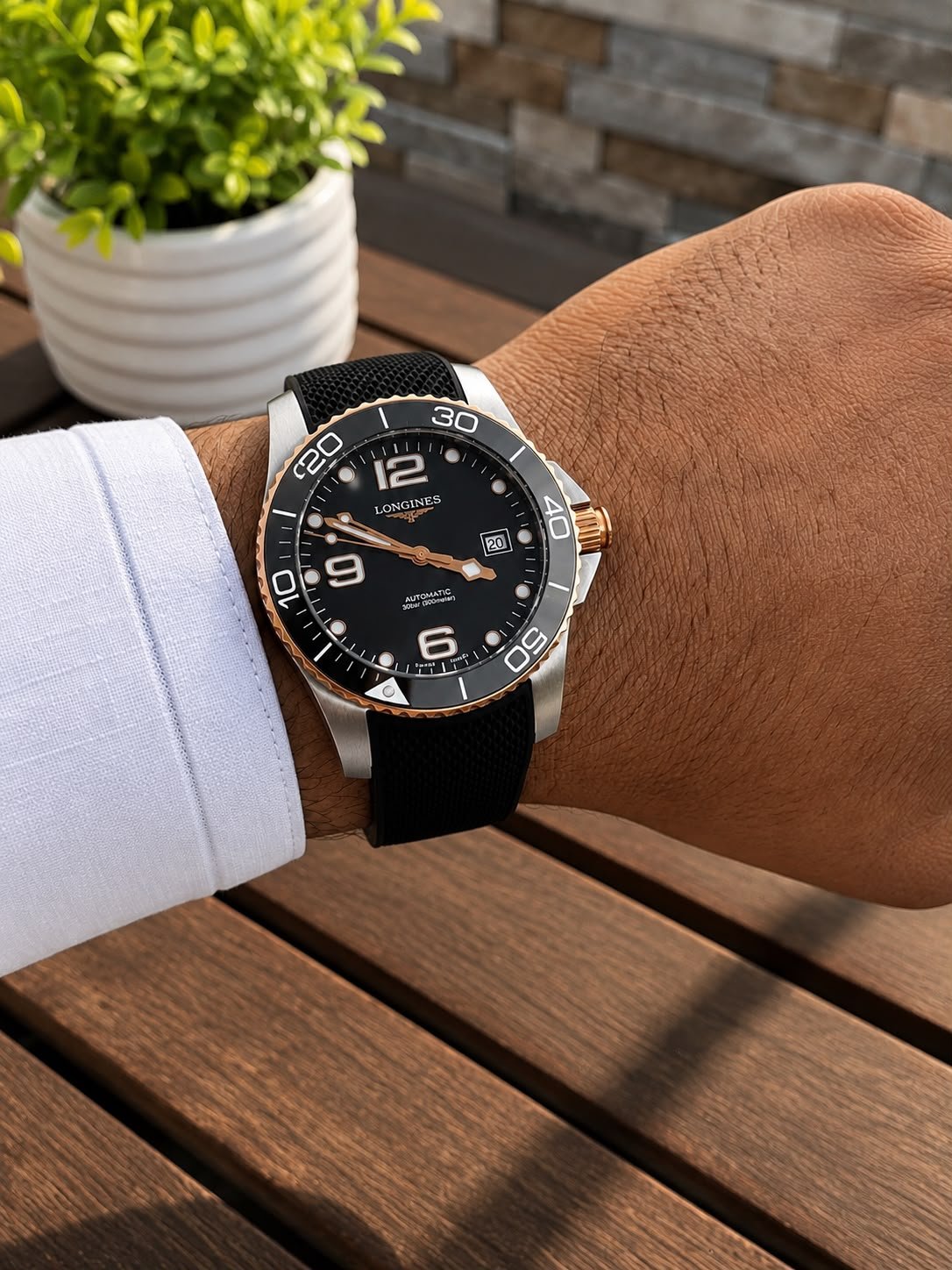 WhatsApp Image 2026-09-09 at 11.57.17 AM Longines Automatic Black Dial Rose Gold - Image 1