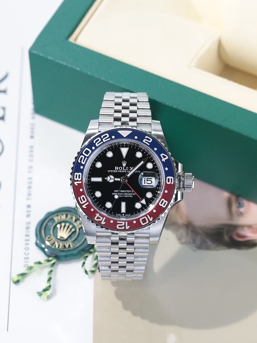 WhatsApp Image 2026-09-09 at 12.01.59 PM Rolex GMT Master Pepsi 24-Hour Black Dial Automatic - Image 1