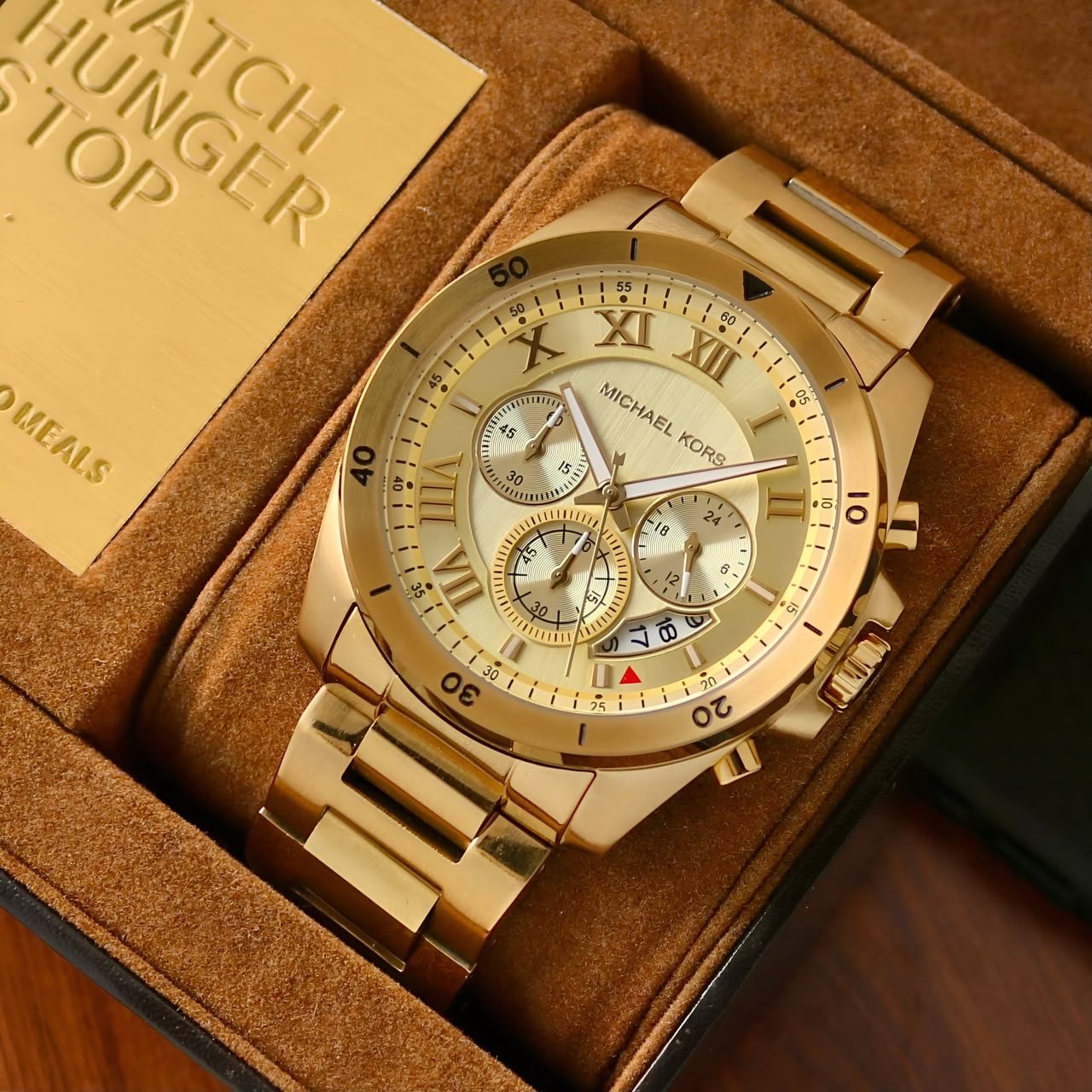 WhatsApp Image 2026-09-09 at 12.54.52 PM Michael Kors Brecken Chronograph 44MM Gold Dial - Image 1