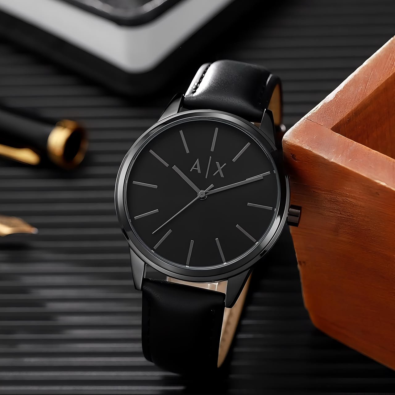 WhatsApp Image 2026-09-09 at 12.56.13 PM Armani Exchange Cayde 42MM Black Dial - Image 1