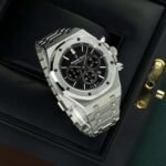 Audemars Piguet Silver Black Dial Analog - Image 2