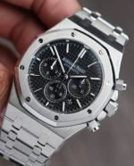 Audemars Piguet Silver Black Dial Analog - Image 3