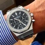 Audemars Piguet Silver Black Dial Analog - Image 4
