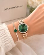 Emporio Armani Rose Gold Green Dial - Image 4