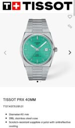 Tissot Powermatic 80 Mint Green Dial - Image 2