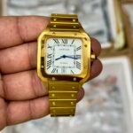Cartier Santos Gold White Dial Automatic
