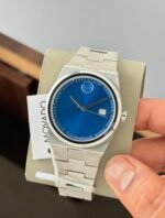 Movado Slim Bold Quest Blue Dial
