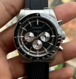 Longines Conquest White Black Dial Chronograph - Image 4