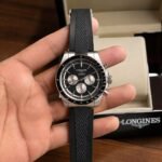 Longines Conquest White Black Dial Chronograph