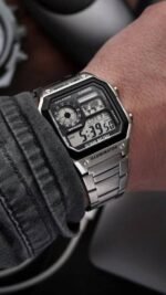 Casio Youth AE-1200WHL Silver Digital - Image 5