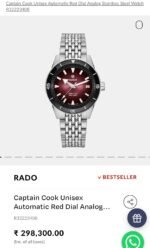 Rado Captain Cook Red dial Automatic