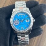 Rolex Day-Date Silver Blue Dial Automatic