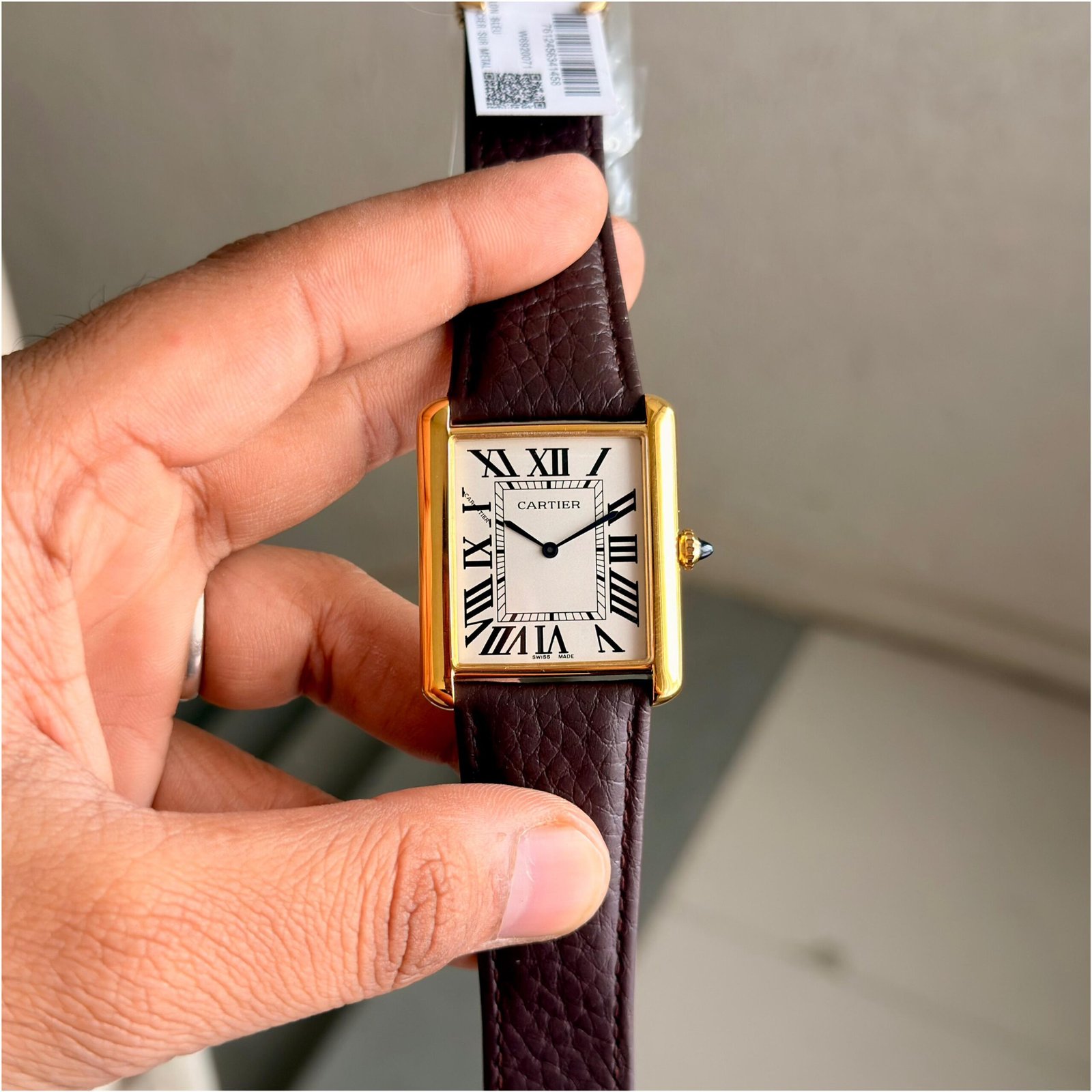 WhatsApp Image 2026-09-14 at 7.31.27 PM (1) Cartier Tank Must de Brown White Dial - Image 1