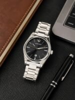 Emporio Armani 42MM Black Dial Silver - Image 3