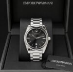 Emporio Armani 42MM Black Dial Silver - Image 2