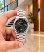 Emporio Armani 42MM Black Dial Silver - Image 5