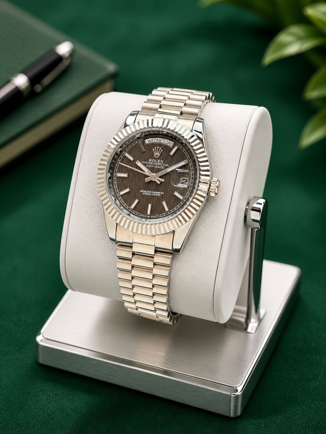 WhatsApp Image 2026-09-15 at 1.01.33 AM (1) Rolex Oyster Perpetual Day-Date 43MM Silver Grey Dial - Image 1