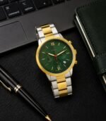 Fossil 44MM Green Dial Gold Bezel Chronograph - Image 2