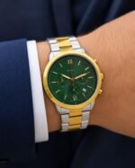 Fossil 44MM Green Dial Gold Bezel Chronograph - Image 5