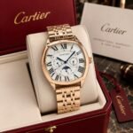 Cartier Santos 43MM White Dial Rose Gold - Image 4