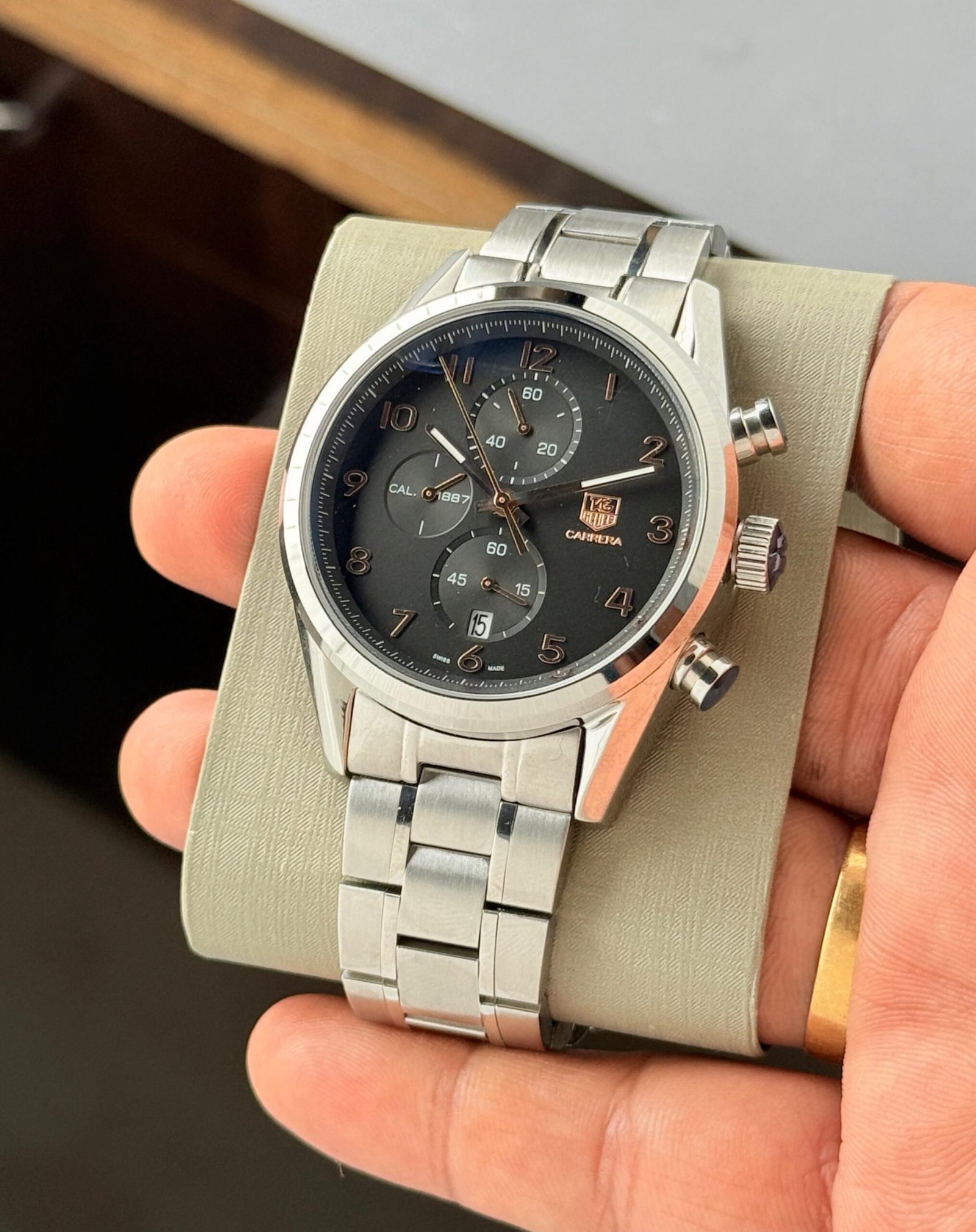 WhatsApp Image 2026-09-15 at 12.51.04 AM Tag Heuer Carrera Heritage Silver Black Dial - Image 1