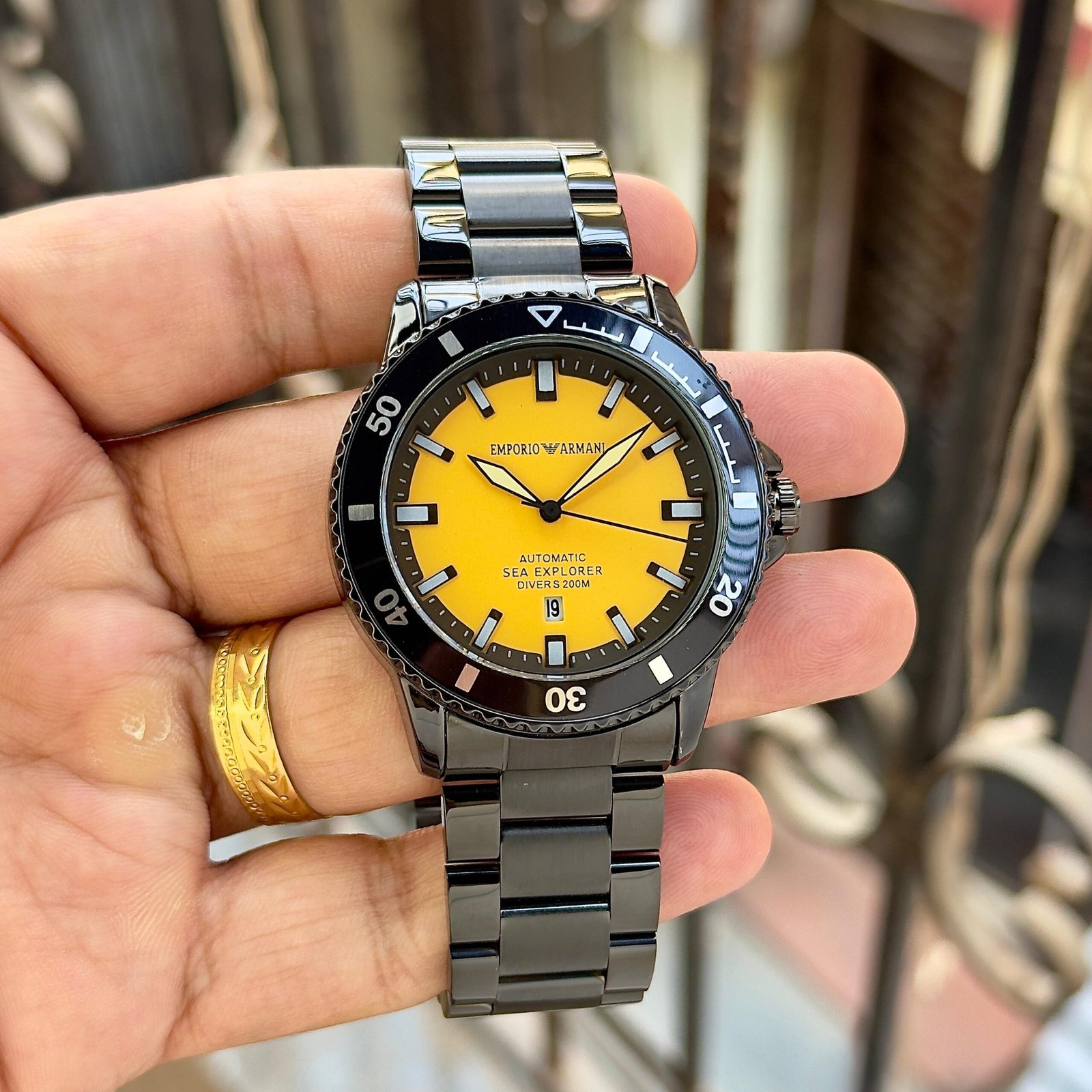 WhatsApp Image 2026-09-15 at 12.51.35 AM Emporio Armani Sea Explorer Yellow Dial - Image 1