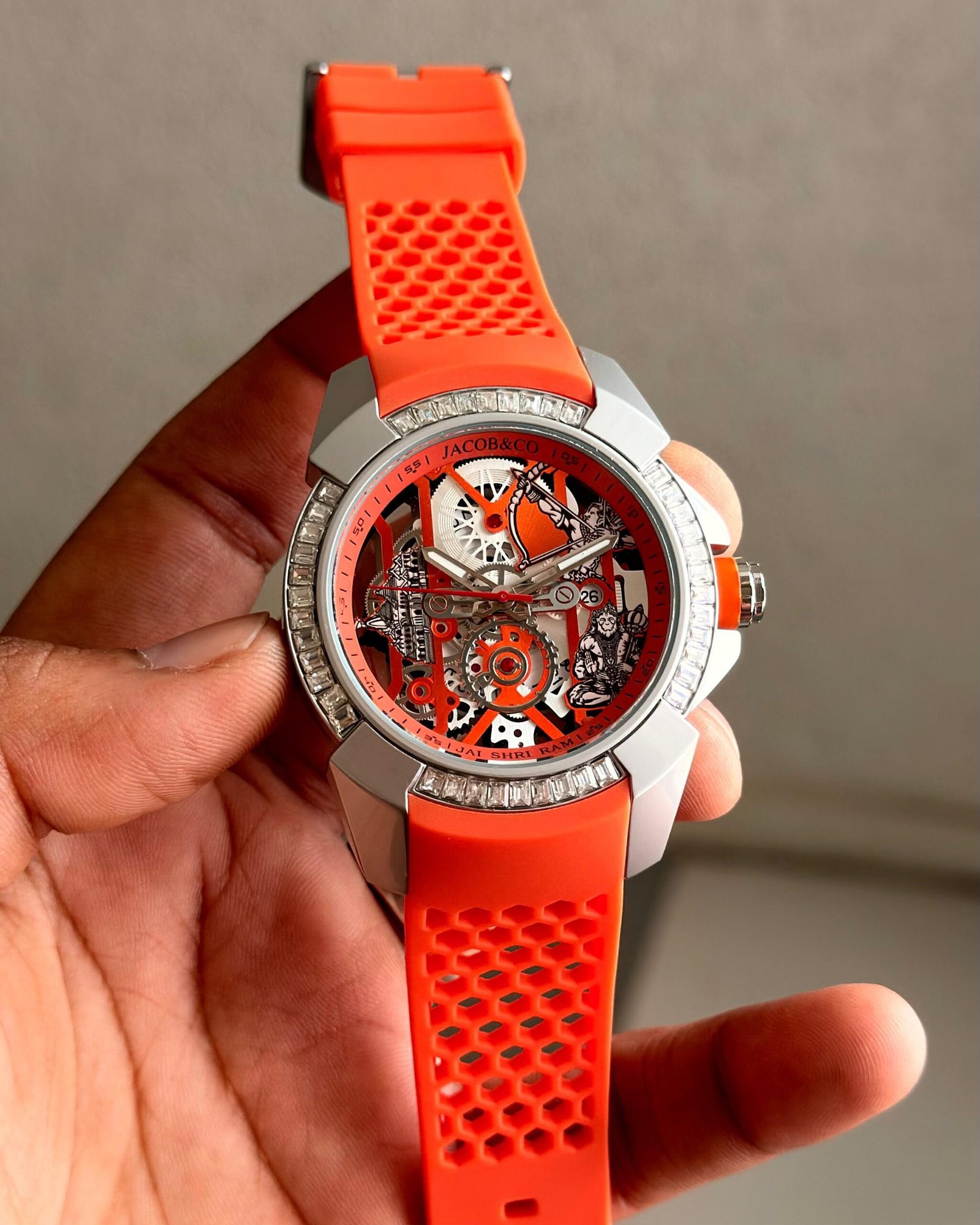 WhatsApp Image 2026-09-15 at 12.55.22 AM Jacob & Co Epic Orange Diamond Style Dial - Image 1
