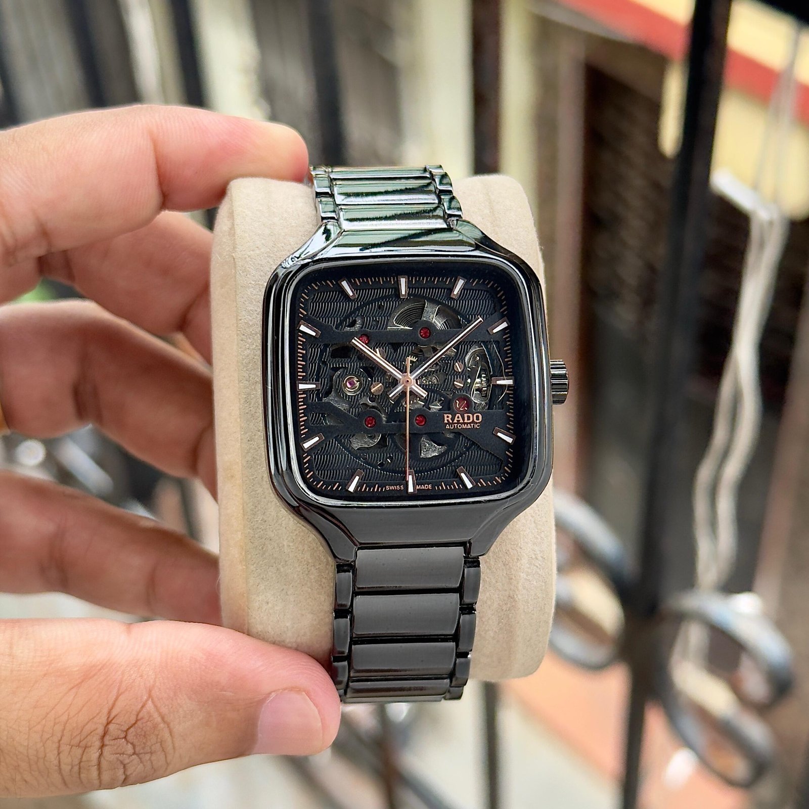 WhatsApp Image 2026-09-15 at 12.56.22 AM Rado True Square 38MM Black Skeleton Automatic - Image 1