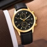 Fossil Chronograph Black Dial Golden