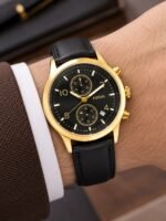 Fossil Chronograph Black Dial Golden