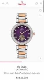 Omega Purple Dial Two-Tone Automatic - Image 2