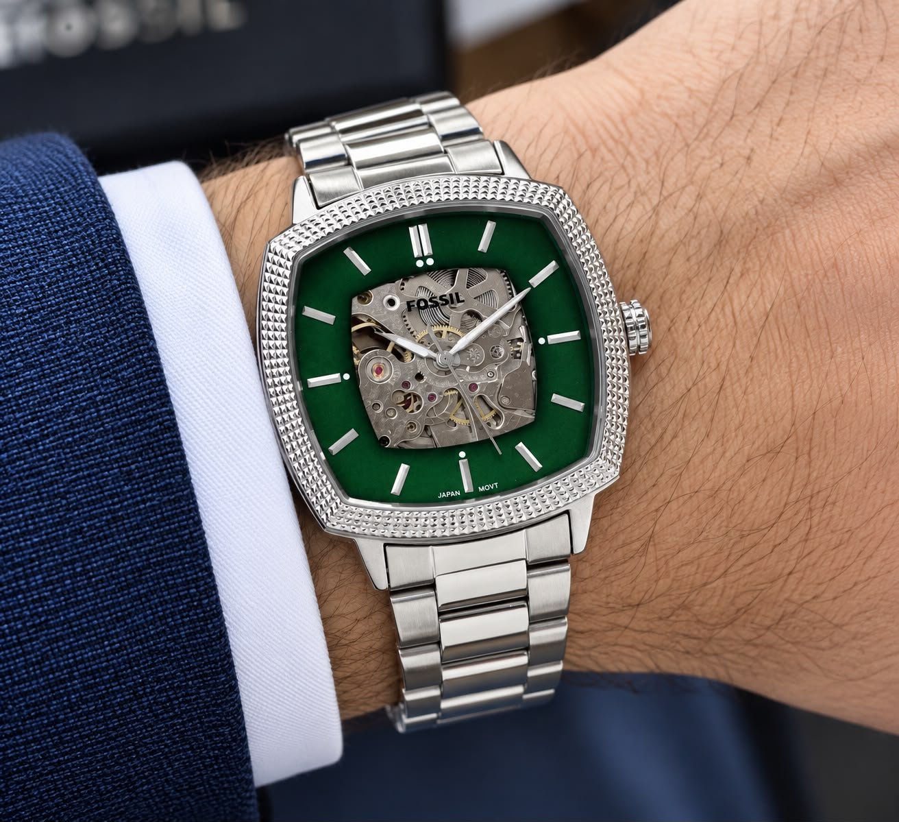 WhatsApp Image 2026-09-15 at 2.09.33 AM Fossil Automatic Skeleton Green Dial - Image 1