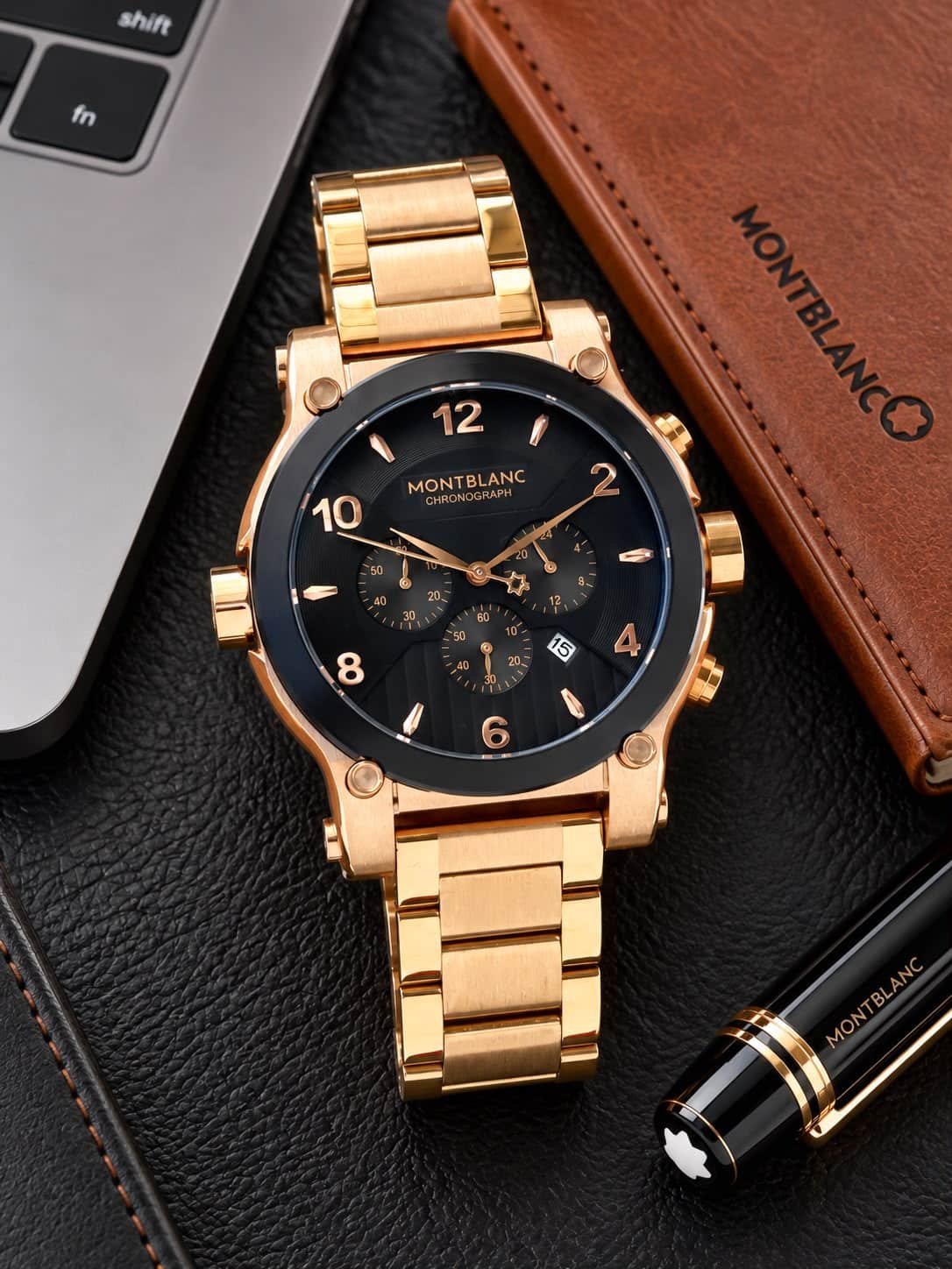 WhatsApp Image 2026-09-15 at 2.09.47 AM Montblanc Chronograph Black Textured Dial - Image 1