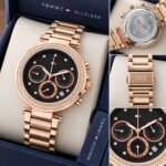 Tommy Hilfiger 38MM Black Dial Rose Gold Chronograph - Image 3
