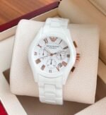 Emporio Armani Ceramica 42MM White Chronograph