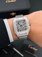 Cartier Santos Skeleton 43MM White Dial Quartz