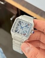 Cartier Santos Skeleton 43MM White Dial Quartz - Image 5