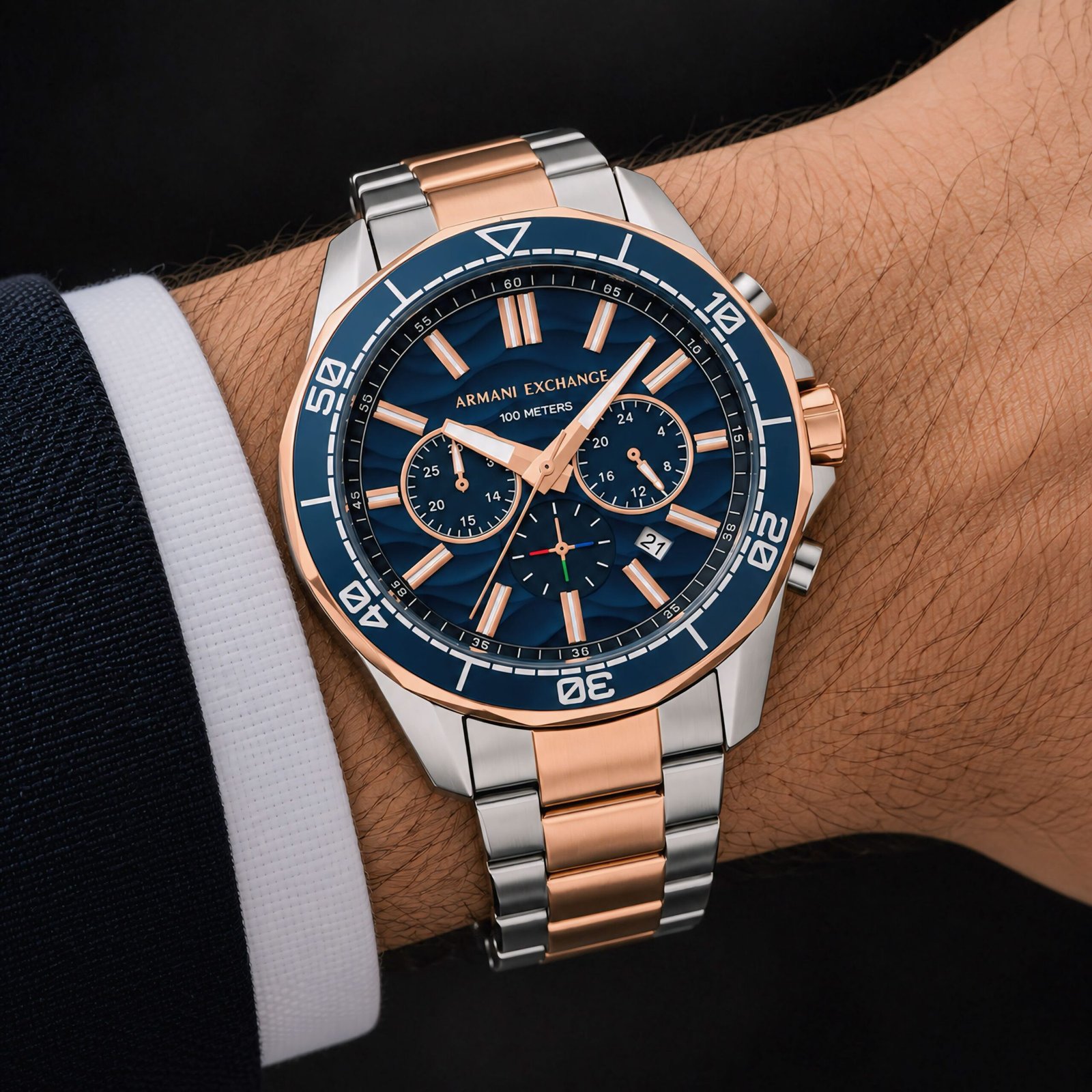 WhatsApp Image 2026-09-15 at 2.16.20 AM Armani Exchange Spencer Chronograph 44MM RoseGold - Image 1