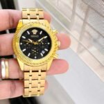 Versace Fornax Chronograph Black Multifunctional Dial