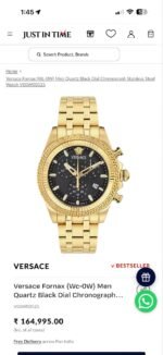 Versace Fornax Chronograph Black Multifunctional Dial - Image 3