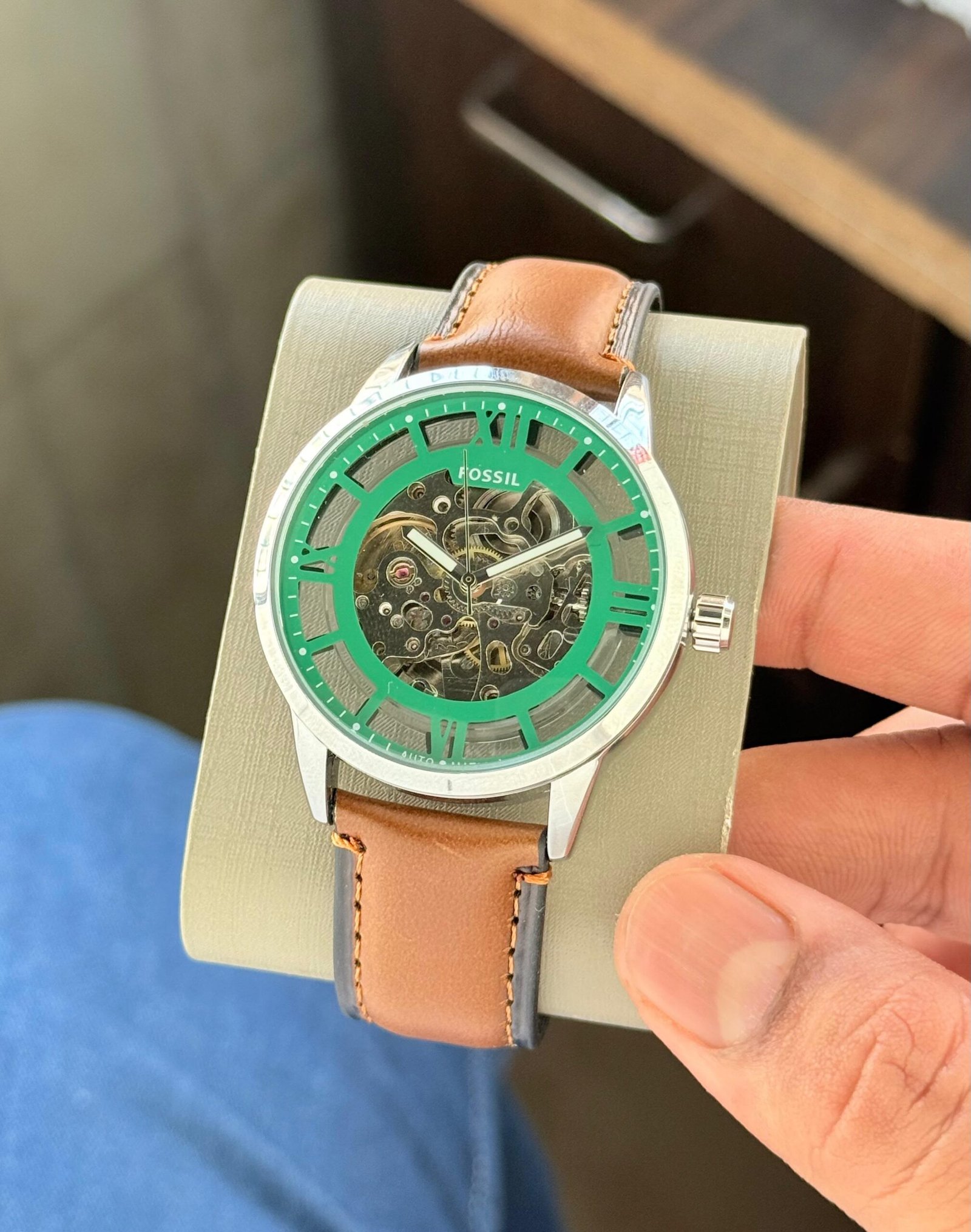 WhatsApp Image 2026-09-16 at 8.36.01 PM (1) Fossil Green dial Automatic Analog - Image 1