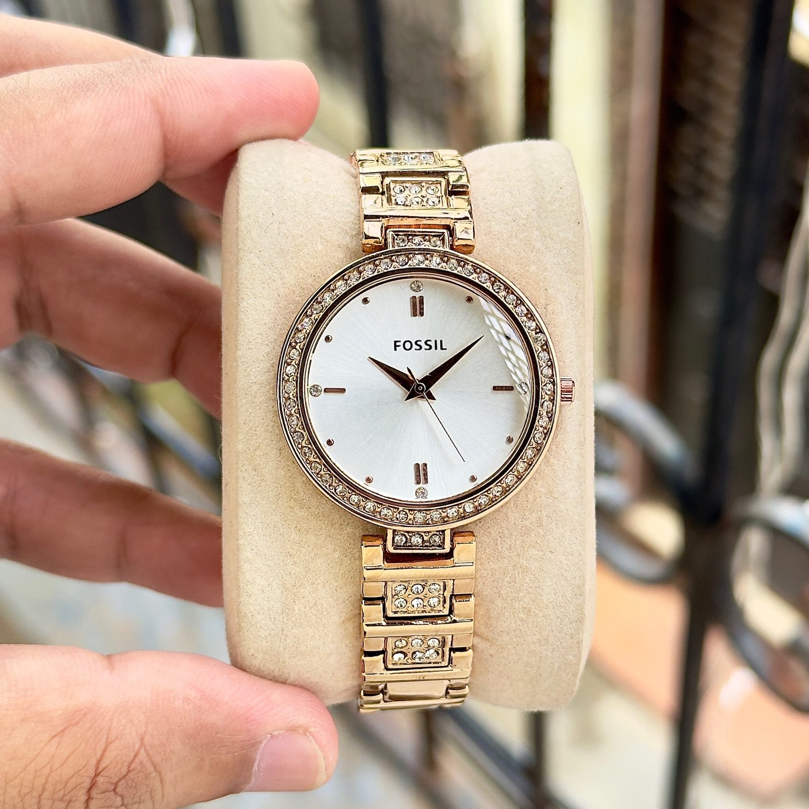WhatsApp Image 2026-09-16 at 8.36.25 PM Fossil Karli Rose Gold White Dial - Image 1