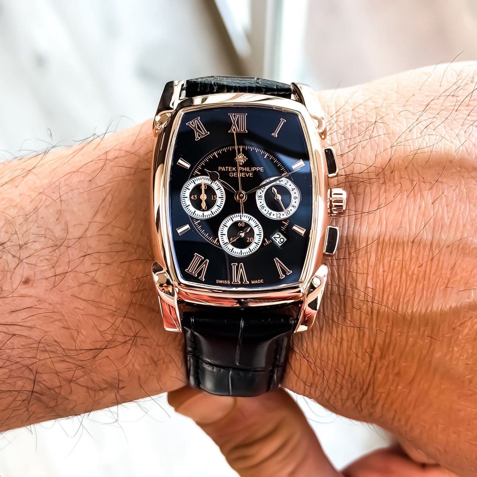 WhatsApp Image 2026-09-17 at 1.10.17 AM Patek Philippe 42MM Black Dial Rose Gold Chronograph - Image 1